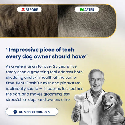 ReNu FreshFur Shower Brush + Bathing Solution