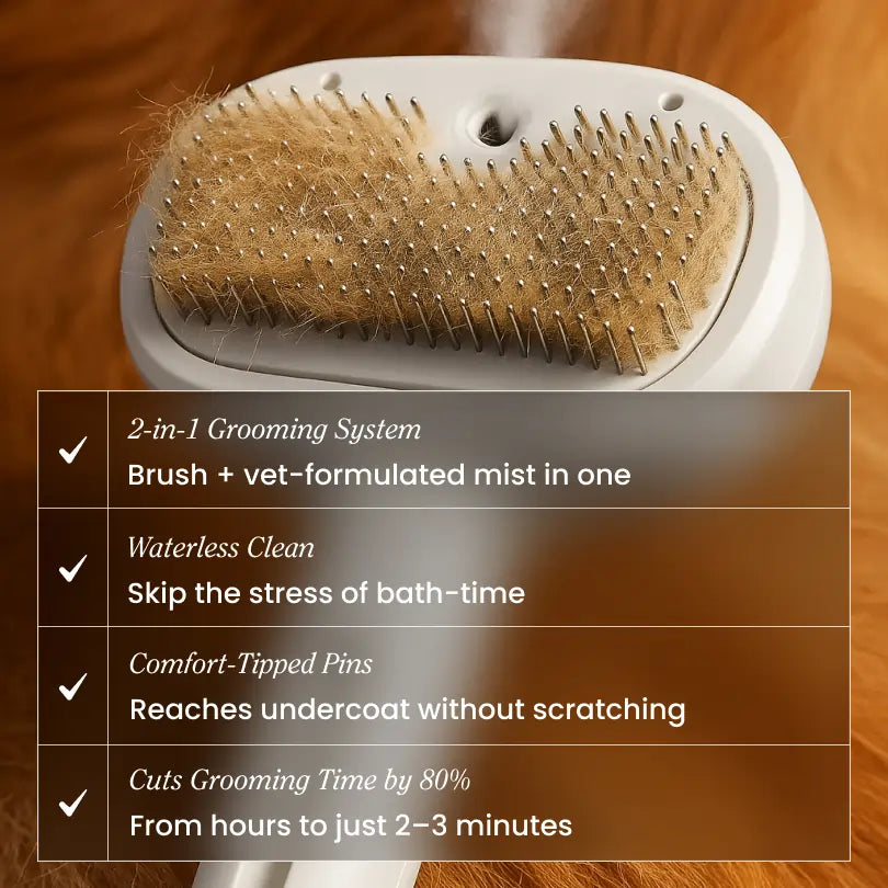 FreshFur Shower Brush + Bathing Solution