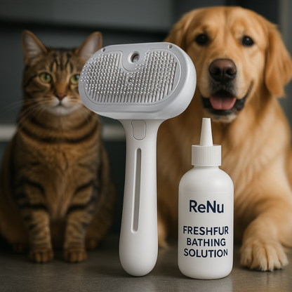 FreshFur Shower Brush + Bathing Solution