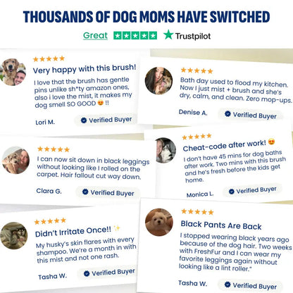 FreshFur Shower Brush + Bathing Solution